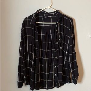 Black and white plaid flannel